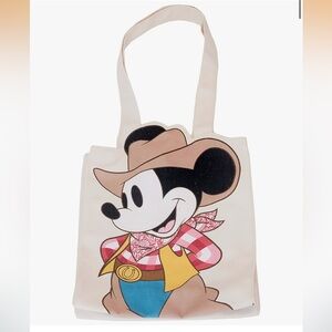 Loungefly Disney Western Mickey Mouse Canvas Tote Bag